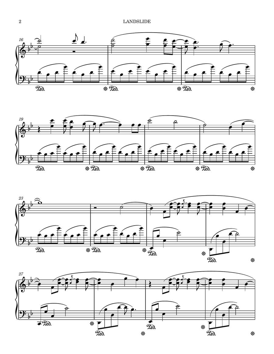 Landslide Landslide Piano Solo scores gallery preview page 2