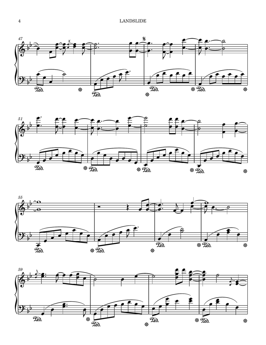 Landslide Landslide Piano Solo scores gallery preview page 4