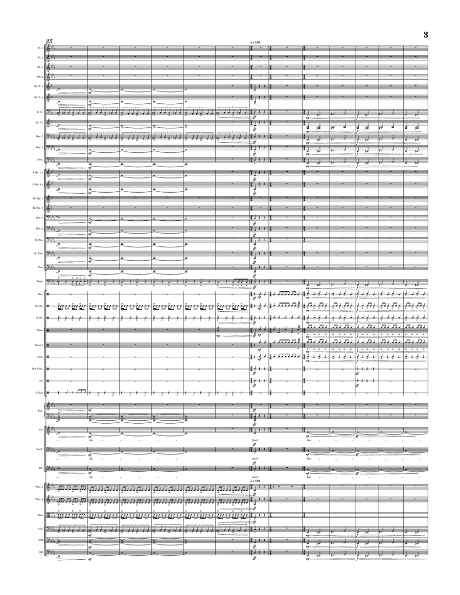 End Credits Theme Score - Winnie the Pooh Blood and Honey Full Orchestra scores gallery preview page 3
