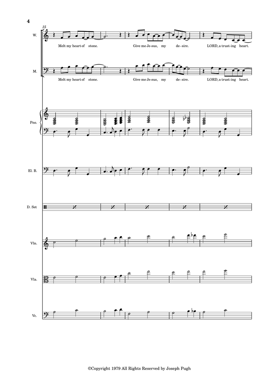 A Trusting Heart (Strings) Choir scores gallery preview page 4