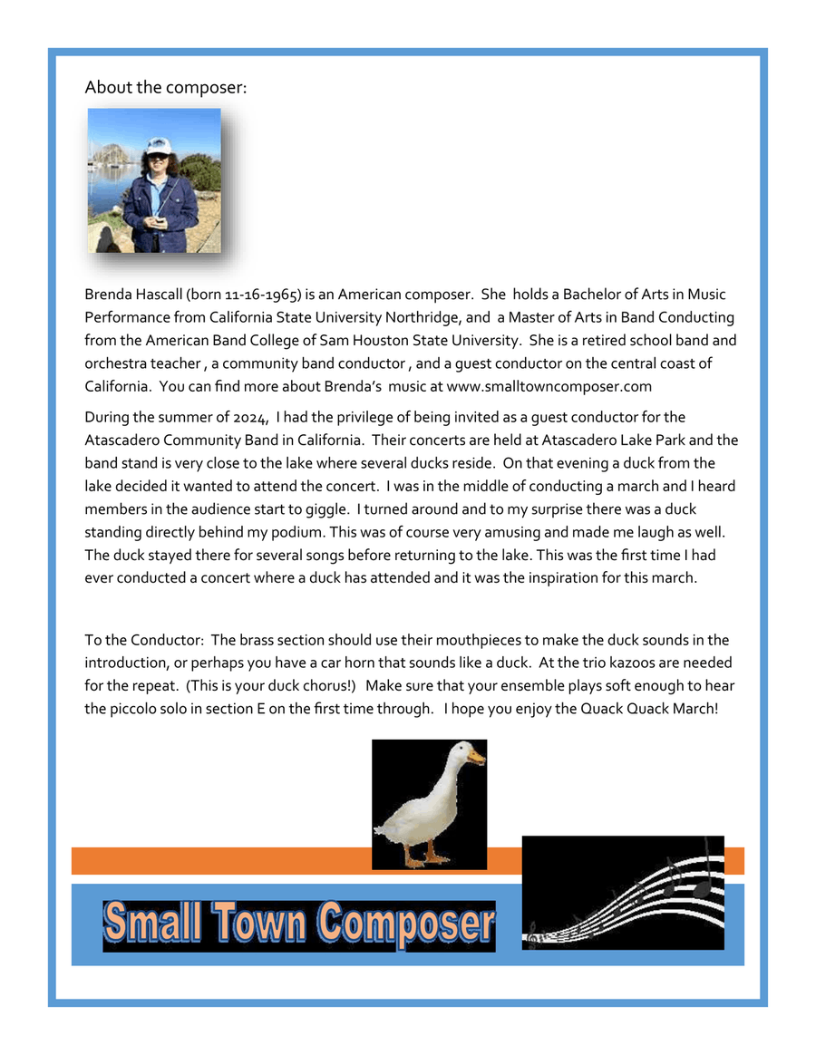 The Quack Quack March The Quack Quack March Concert Band scores gallery preview page 2