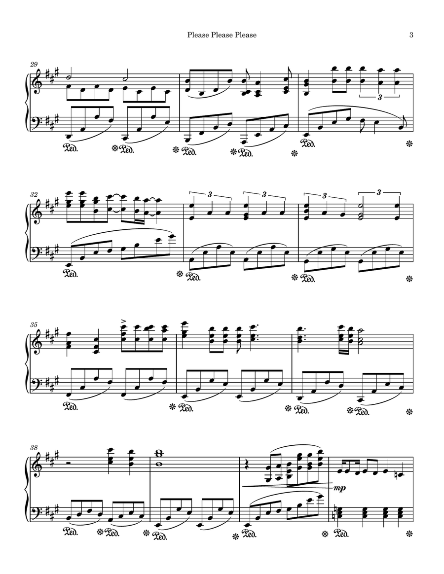 Please Please Please Please Please Please Piano Solo scores gallery preview page 3