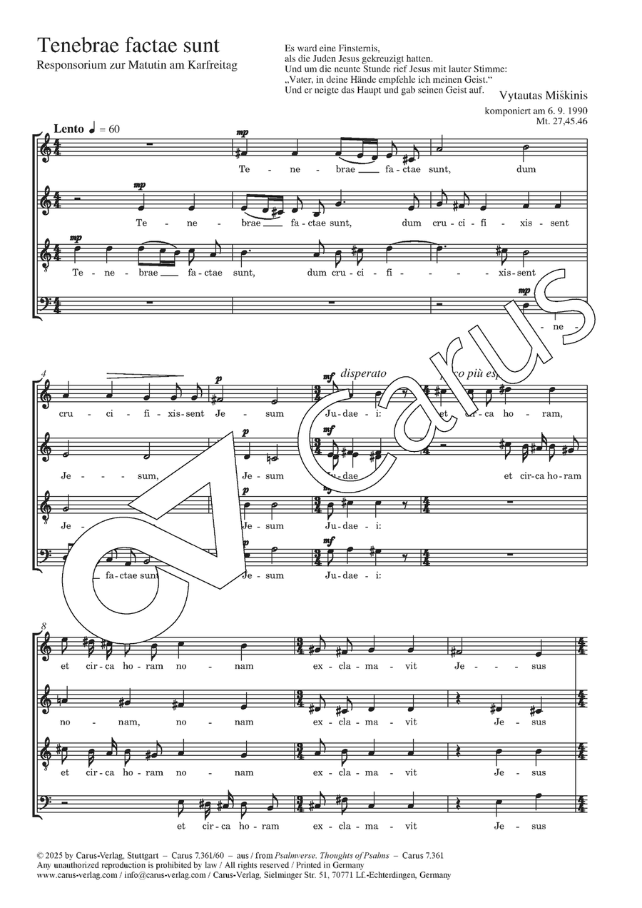 Tenebrae factae sunt Tenebrae factae sunt 4-Part scores gallery preview page 2
