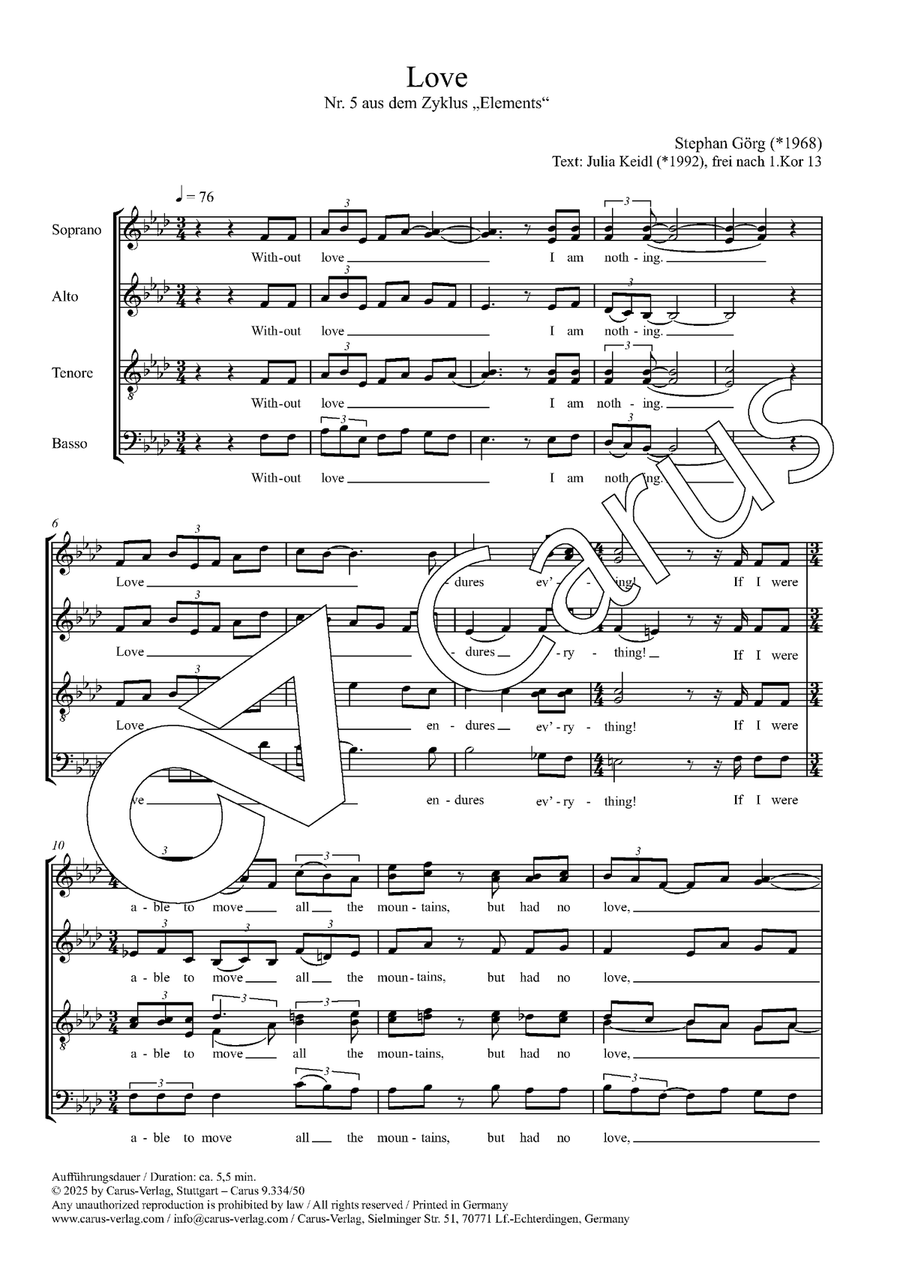 Love Love SSAATTBB scores gallery preview page 2