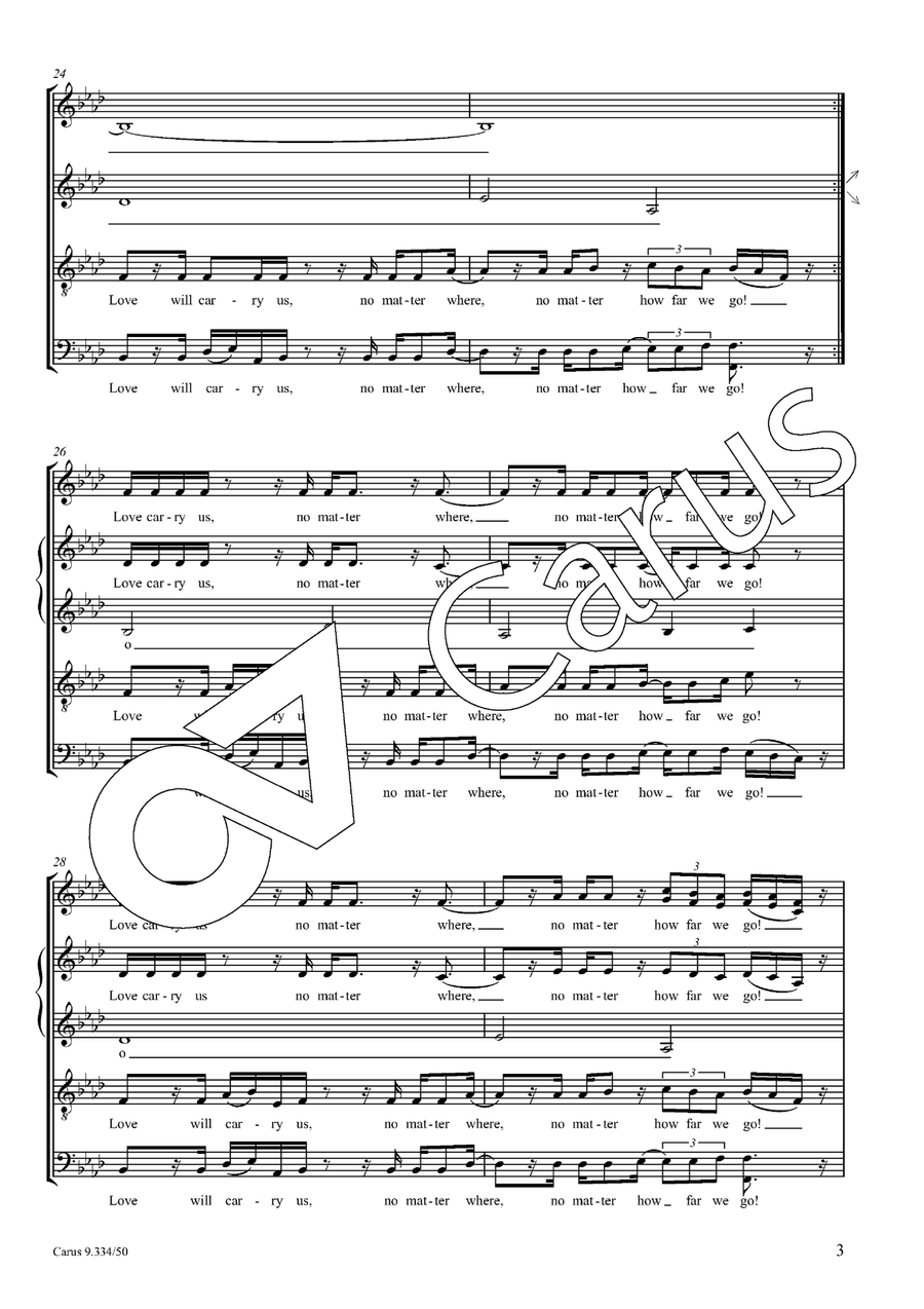 Love Love SSAATTBB scores gallery preview page 4