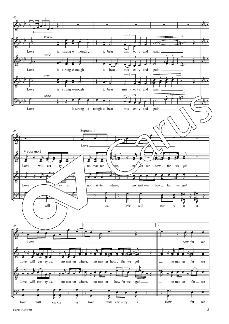 Love Love SSAATTBB scores gallery preview page 6