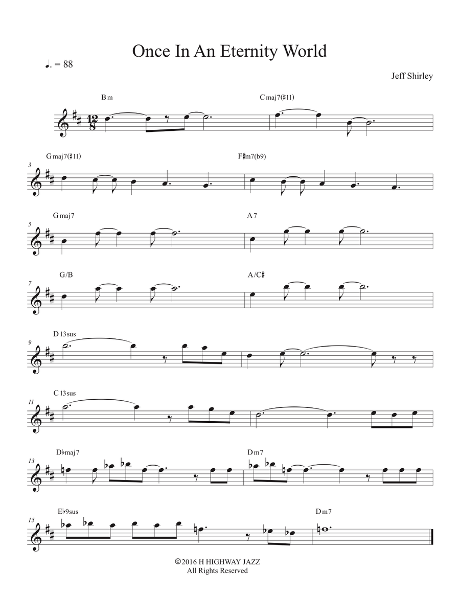 Once In An Eternity World Piano scores gallery preview page 1