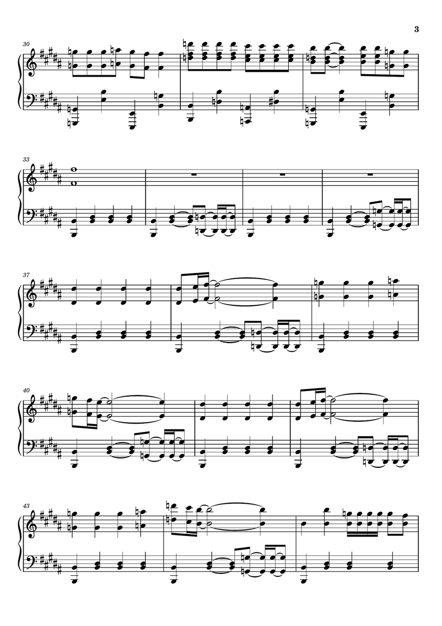 Disease Disease Piano Solo scores gallery preview page 3