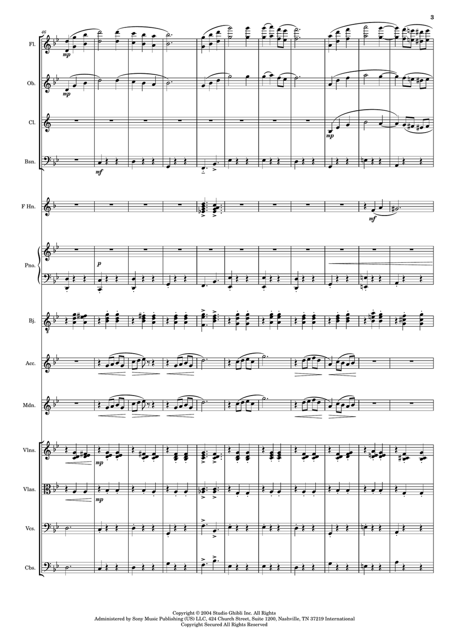 Merry-Go-Round Of Life - Score Only Full Orchestra scores gallery preview page 3