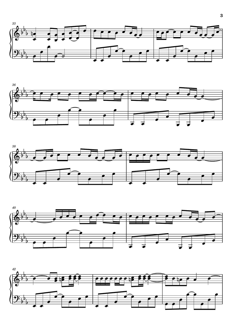 Sweater Weather Sweater Weather Piano Solo scores gallery preview page 3