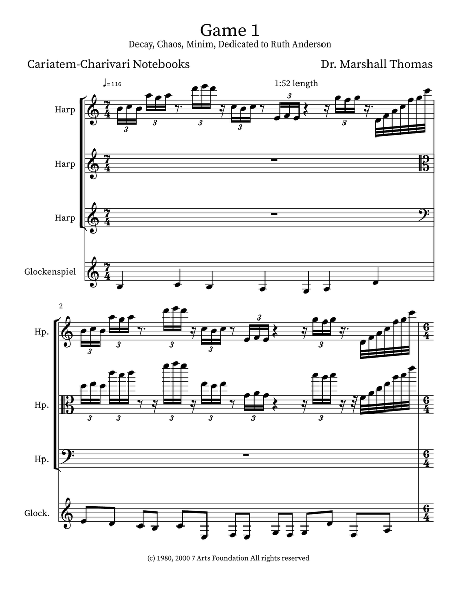 Game 1 Game 1 Small Ensemble scores gallery preview page 1