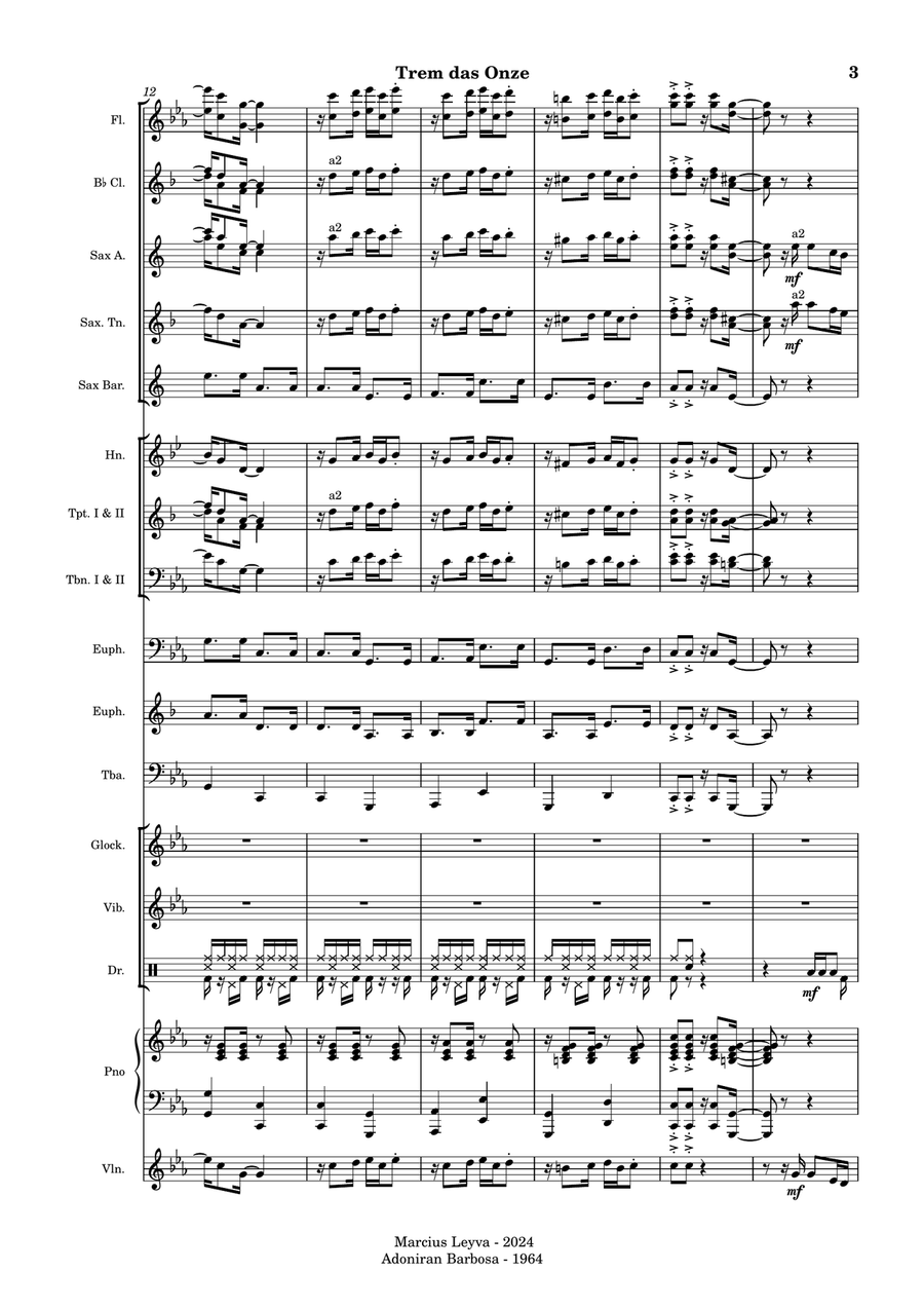 Trem das Onze Trem das Onze Full Orchestra scores gallery preview page 3