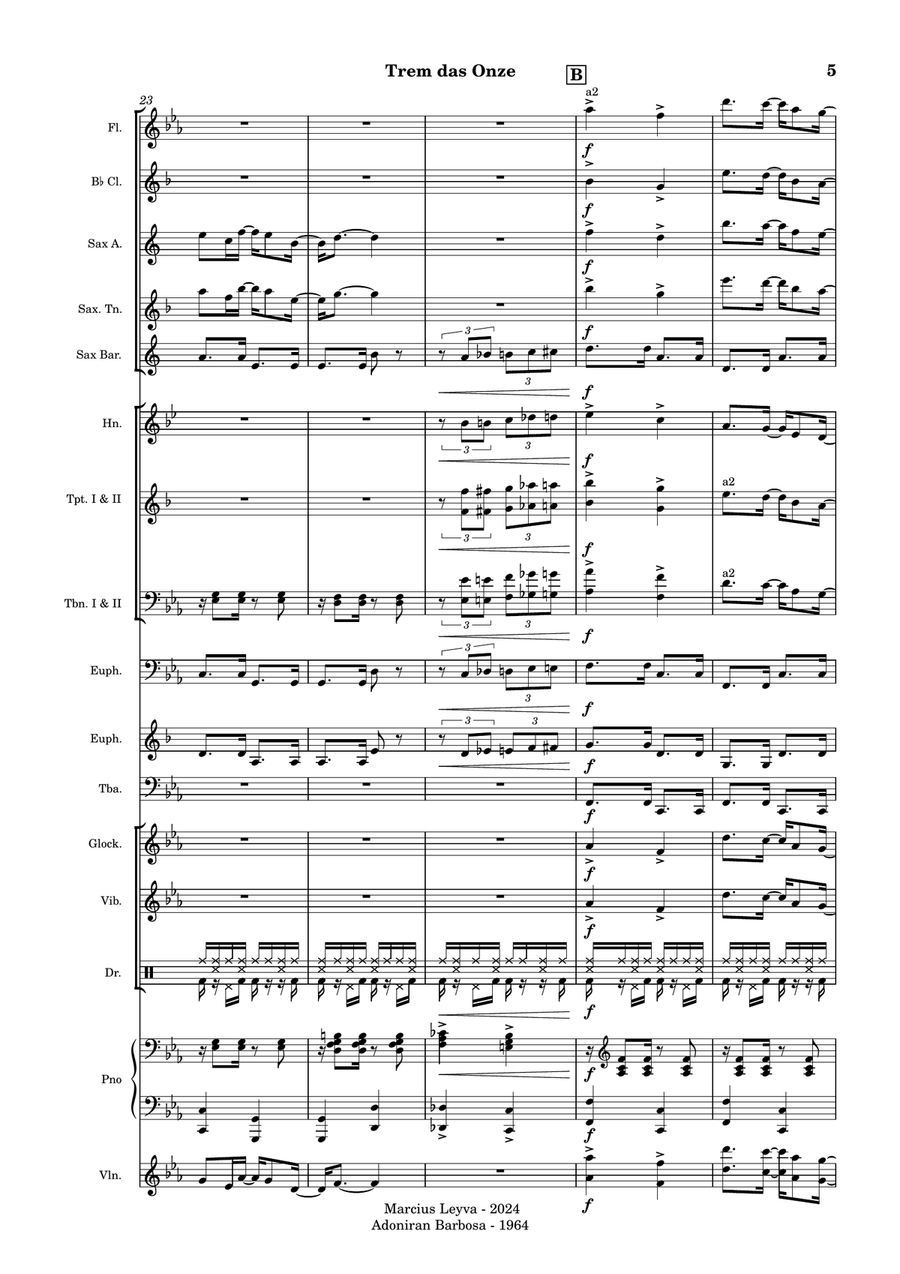 Trem das Onze Trem das Onze Full Orchestra scores gallery preview page 5