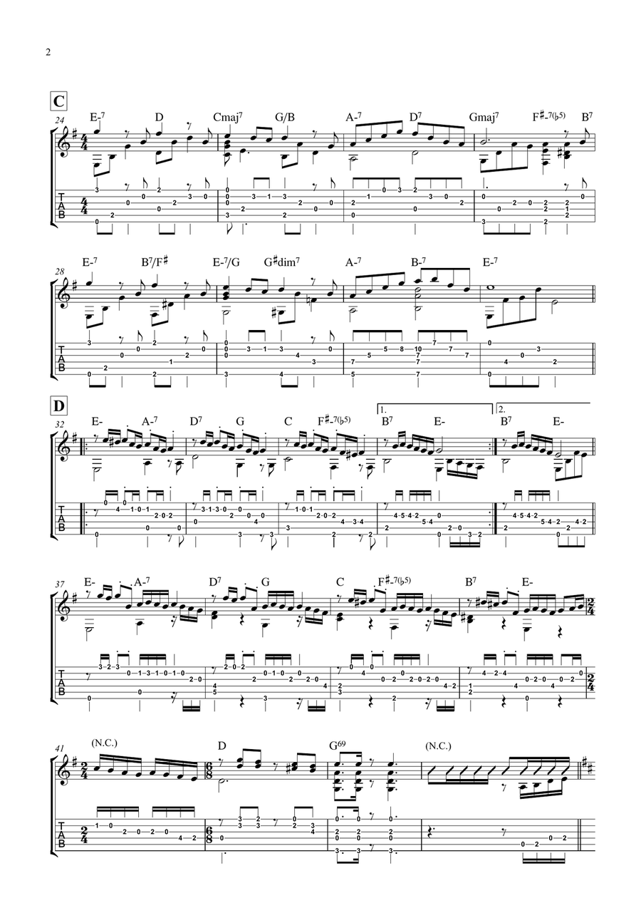 Kiki's Delivery Service (On A Clear Day) Acoustic Guitar scores gallery preview page 2