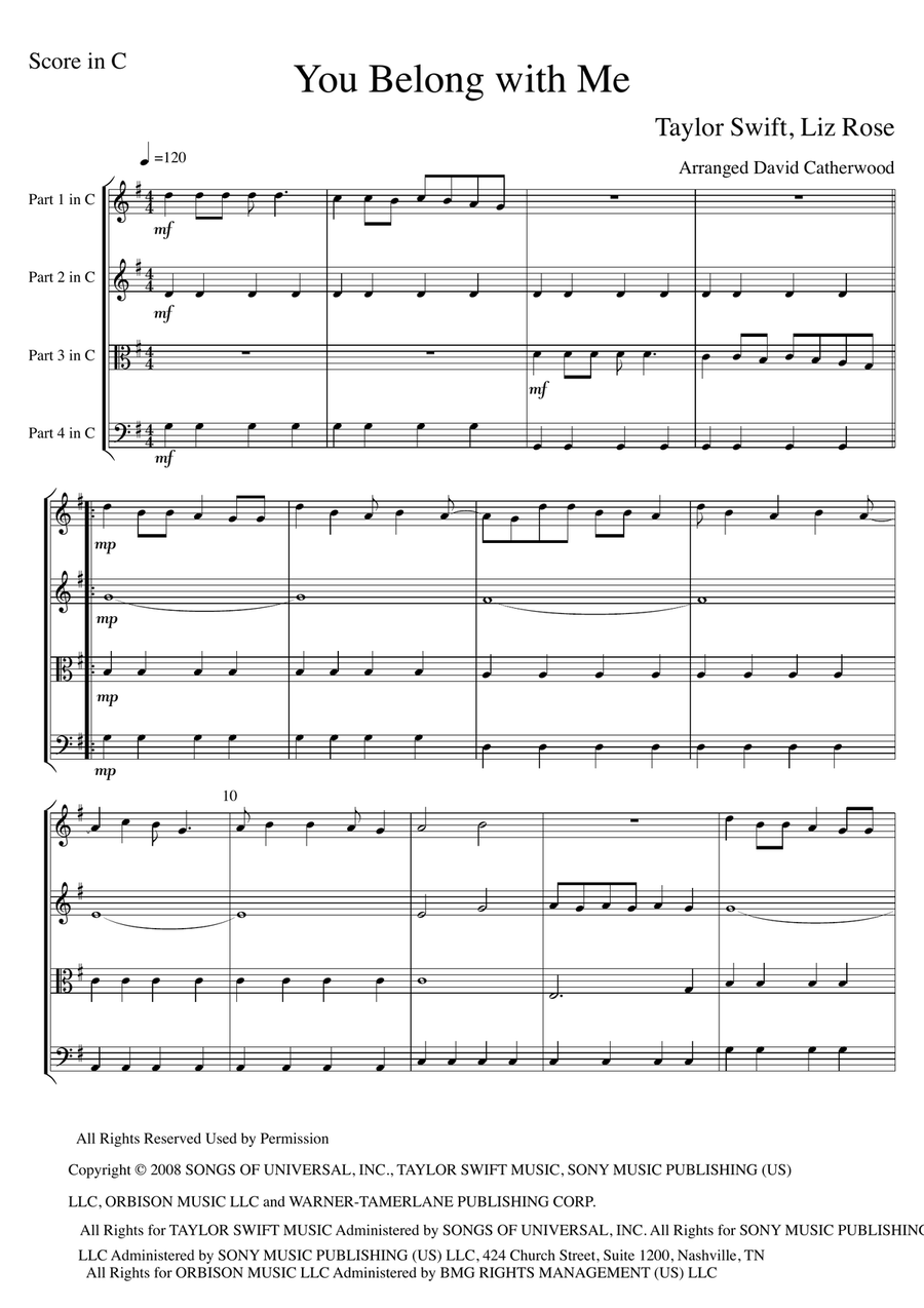 You Belong With Me Large Ensemble scores gallery preview page 2