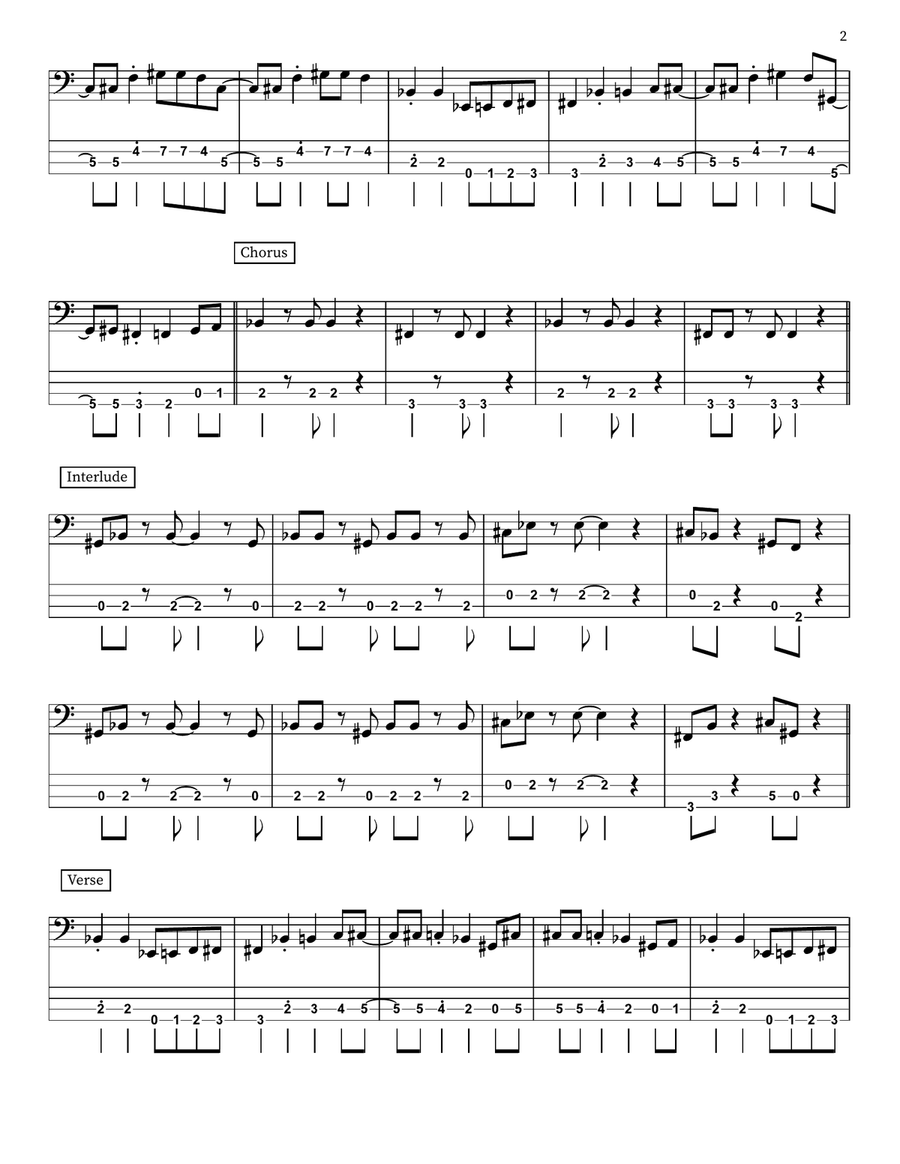 Strutter Bass Guitar scores gallery preview page 2