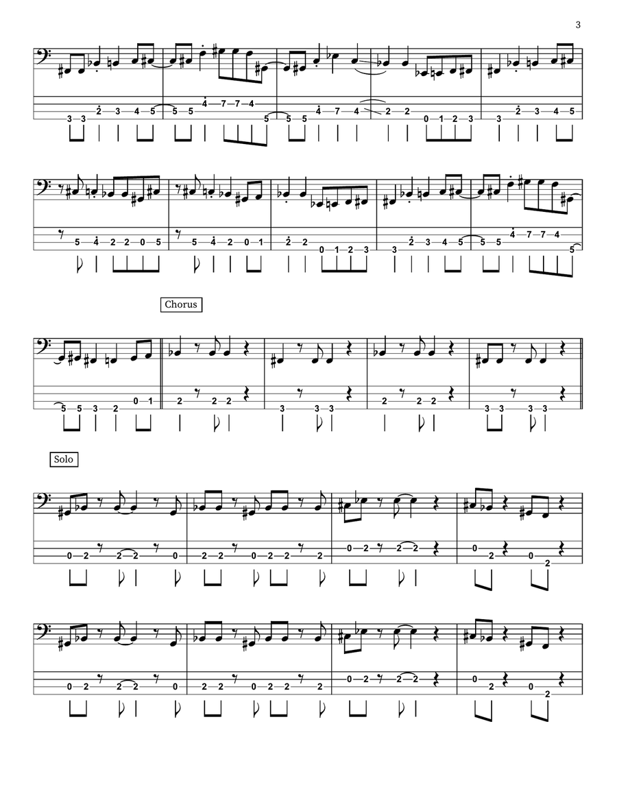 Strutter Bass Guitar scores gallery preview page 3