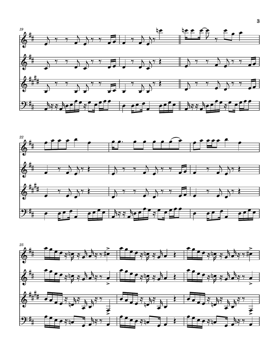 Medley: Funk #49 with Thank You (Falletin Me Be Mice Elf Again) and Funk 50 Woodwind Quartet scores gallery preview page 4