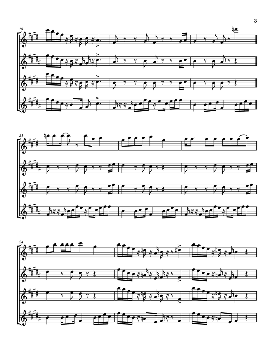 Medley: Funk #49 with Thank You (Falletin Me Be Mice Elf Again) and Funk 50 Saxophone Quartet scores gallery preview page 4