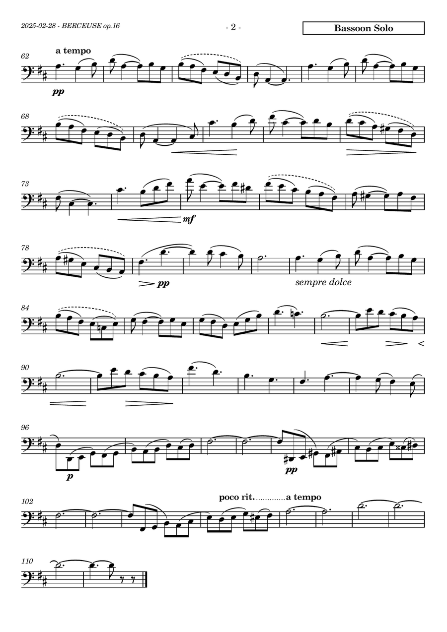 Faure's Berceuse op.16 for solo flute/clarinet/bassoon and string quartet/quintet/orch.Ed. Paulinyi. Small Ensemble scores gallery preview page 6