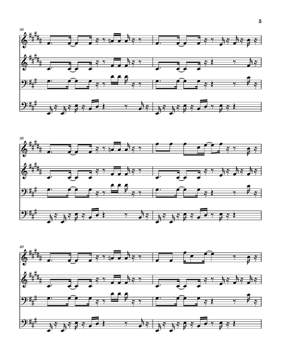 Medley: Funk #49 with Thank You (Falletin Me Be Mice Elf Again) and Funk 50 Brass Quartet scores gallery preview page 6
