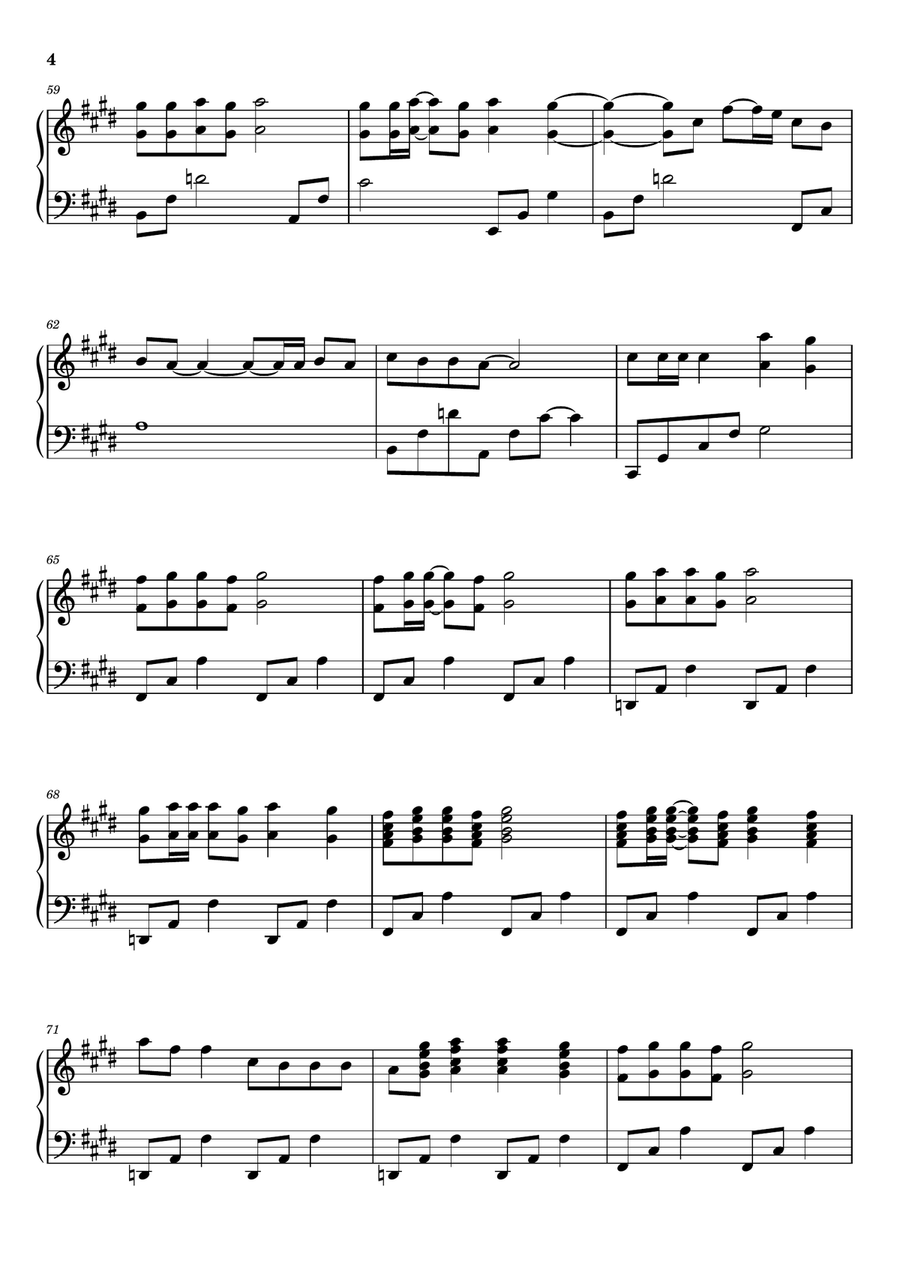 Blue Gangsta Blue Gangsta Piano Solo scores gallery preview page 4