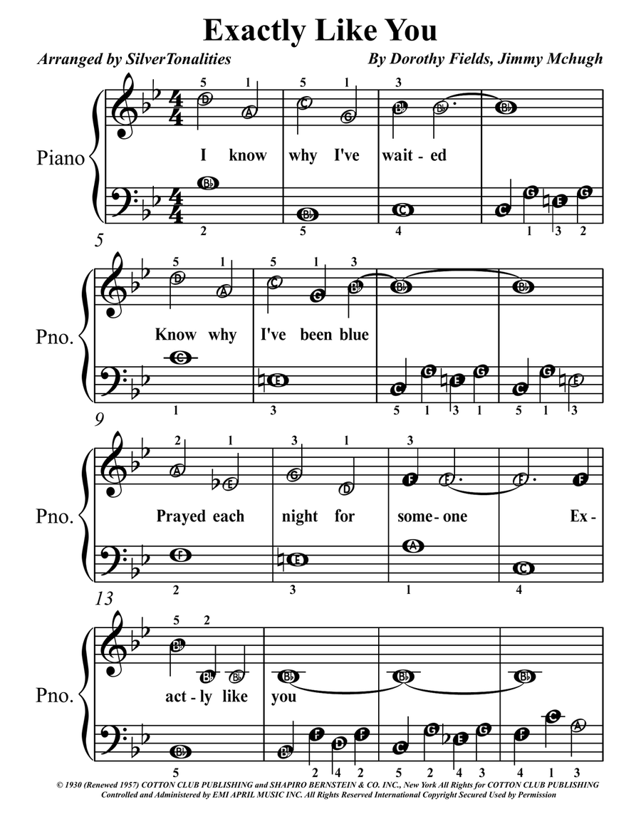Exactly Like You Exactly Like You Piano Method scores gallery preview page 1