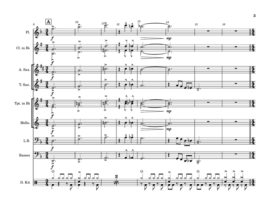 Me And Your Mama Marching Band scores gallery preview page 3