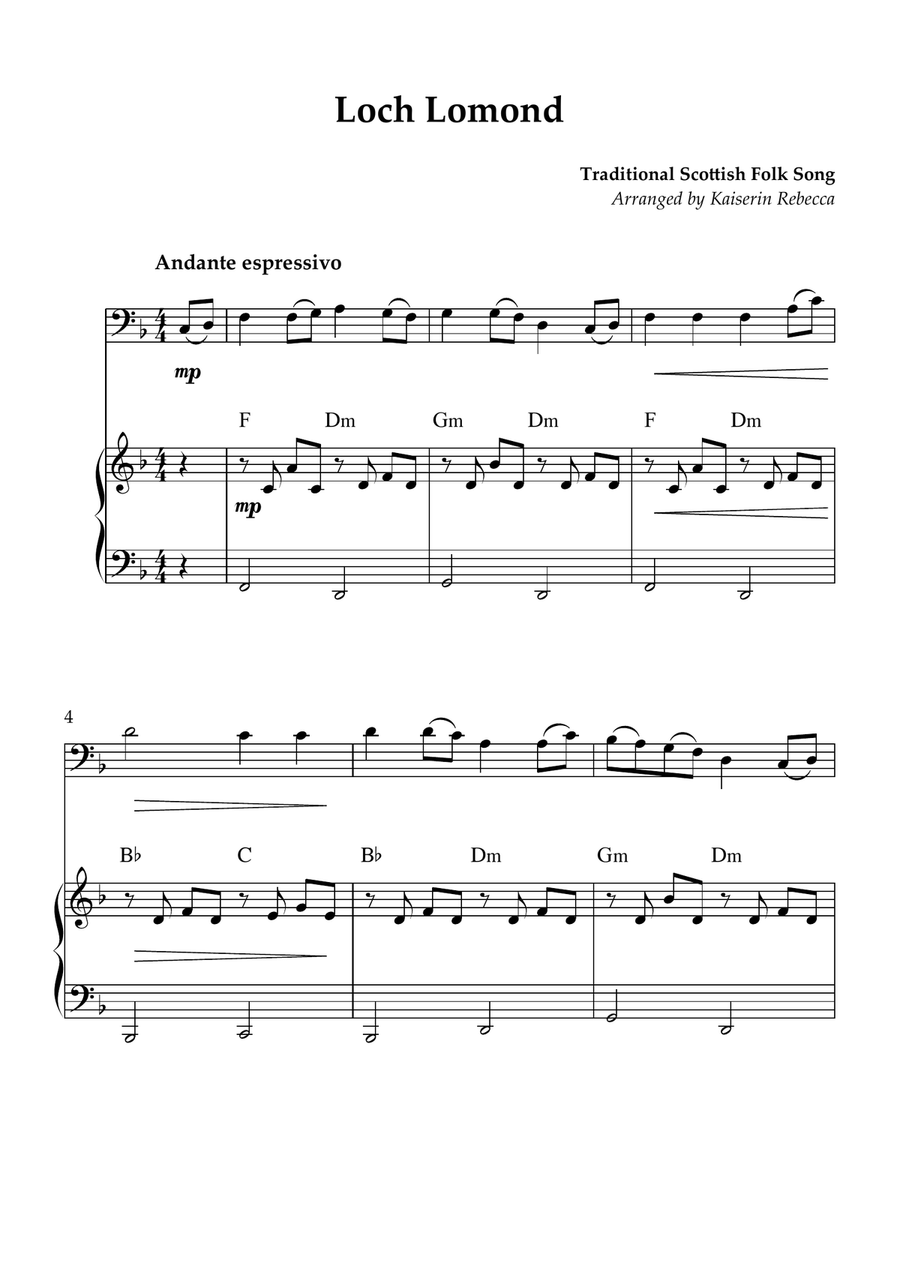 Loch Lomond Loch Lomond Bassoon scores gallery preview page 1