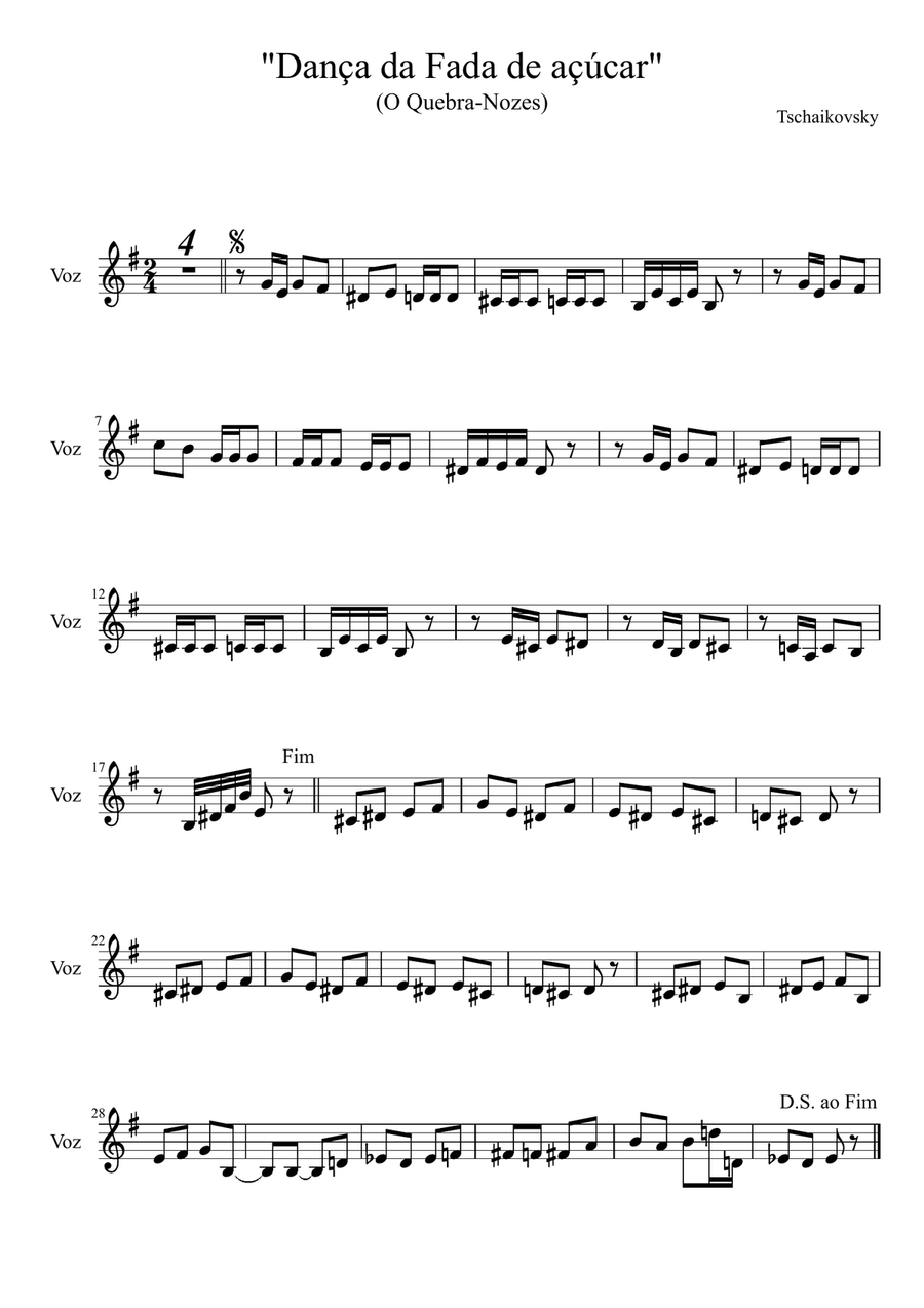 Dance of the Sugar Plum Fairy Piano, Vocal scores gallery preview page 1