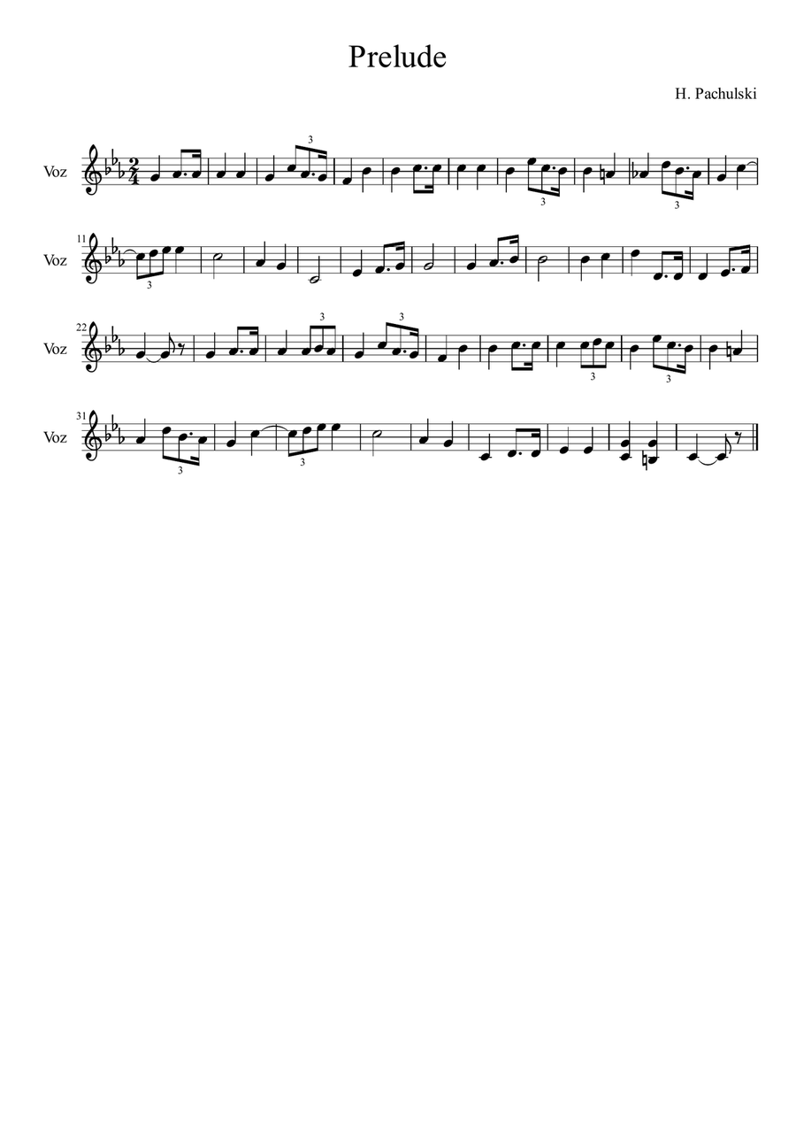 Prelude in C minor Prelude in C minor Piano, Vocal scores gallery preview page 1