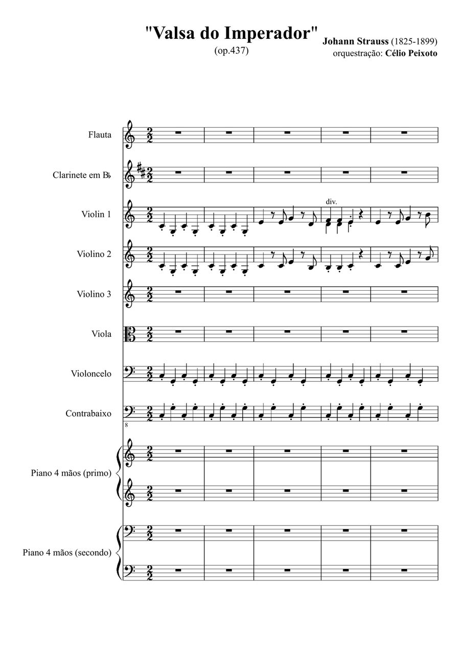 Kaiser-Walzer Kaiser-Walzer Chamber Orchestra scores gallery preview page 1
