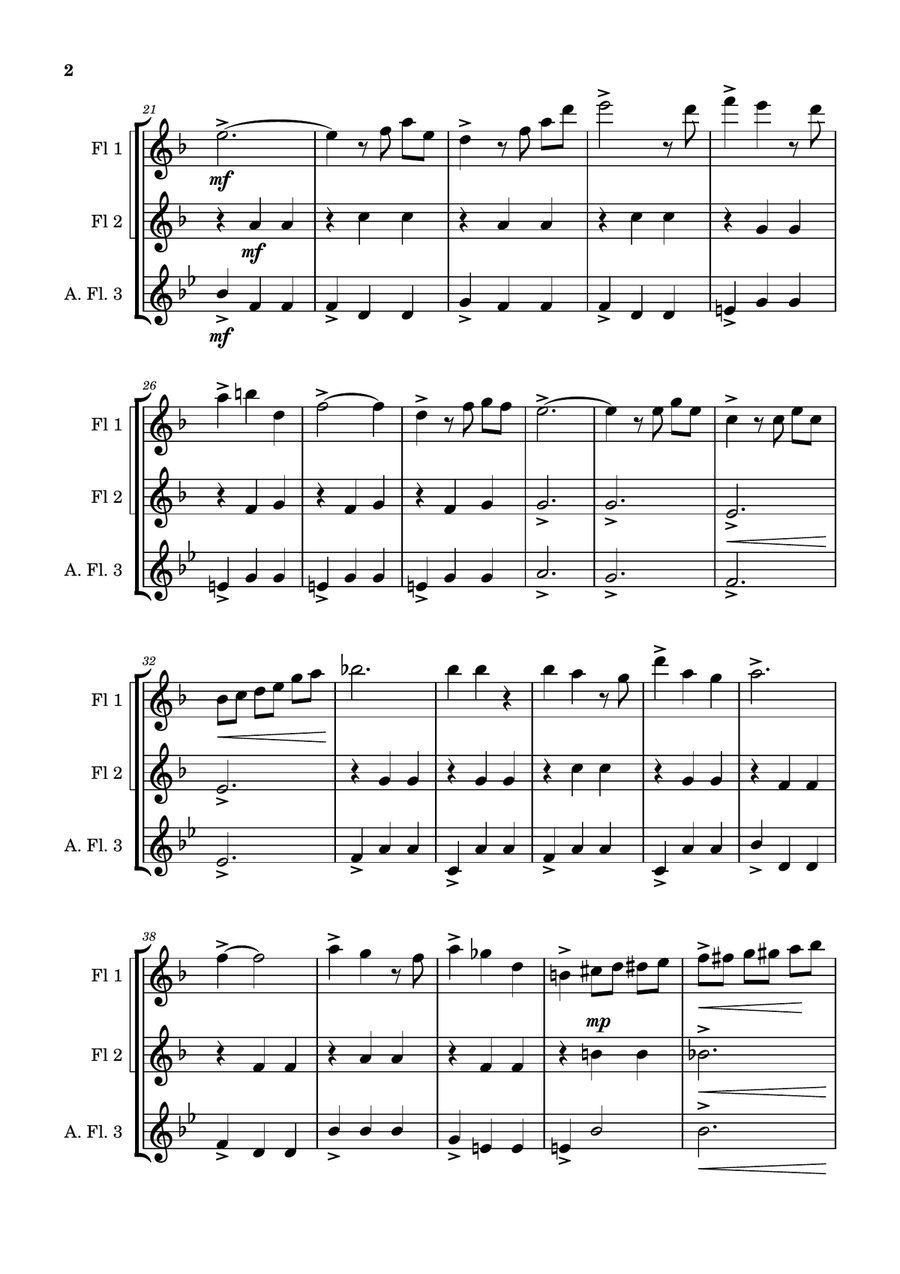 Up with end credits Up with end credits Woodwind Trio scores gallery preview page 2