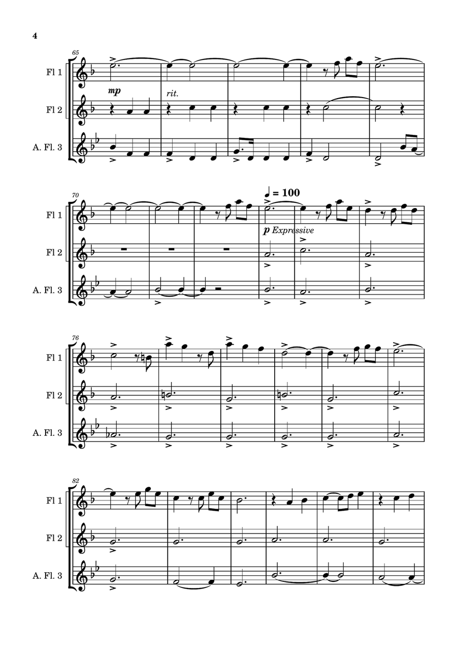 Up with end credits Up with end credits Woodwind Trio scores gallery preview page 4