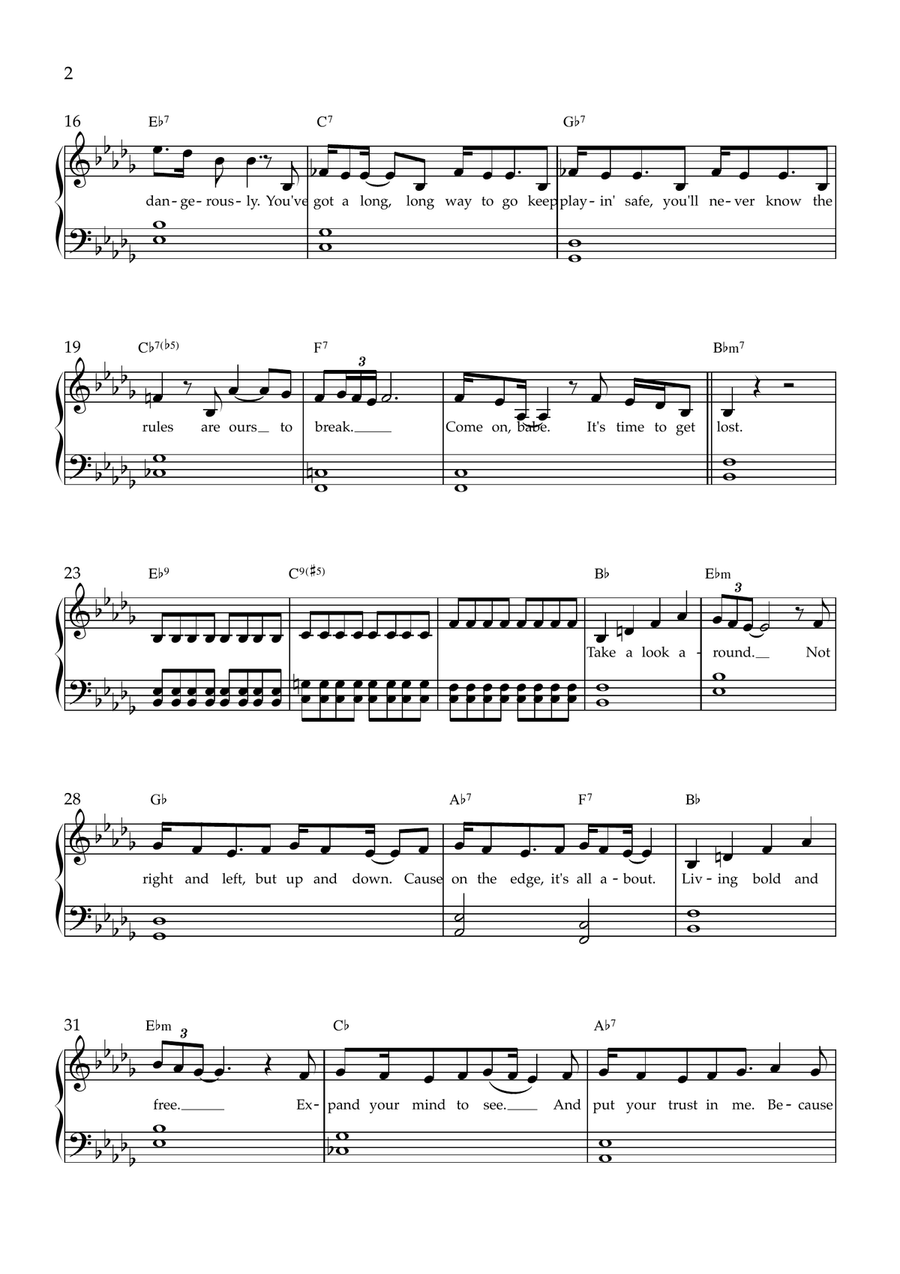 Get Lost Get Lost Piano, Vocal scores gallery preview page 2