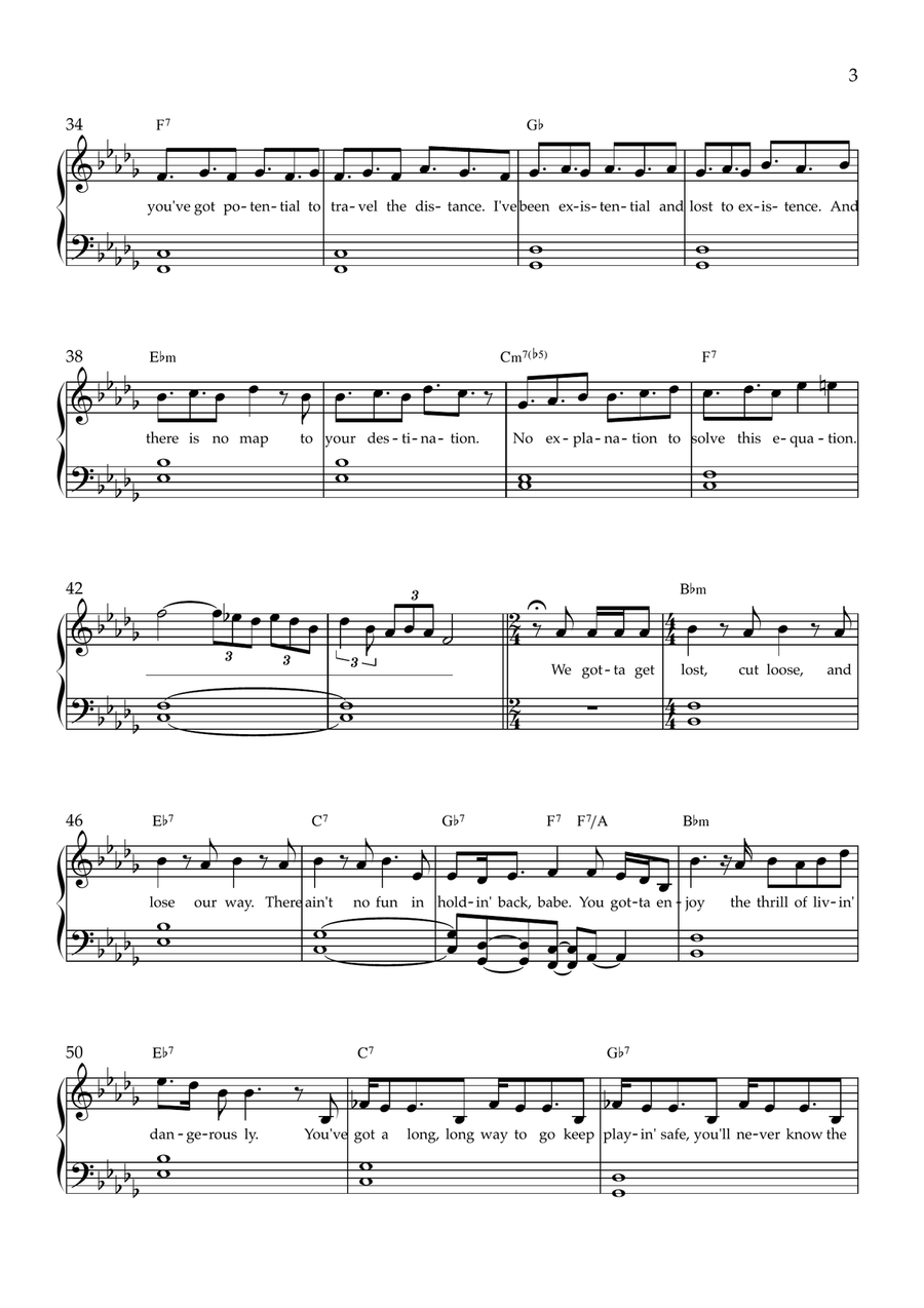 Get Lost Get Lost Piano, Vocal scores gallery preview page 3