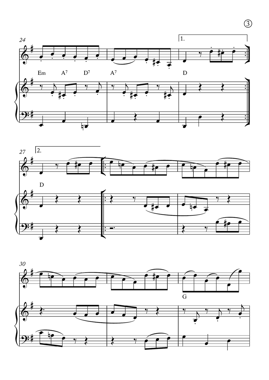 Minuet in G Minuet in G Chamber Music scores gallery preview page 3