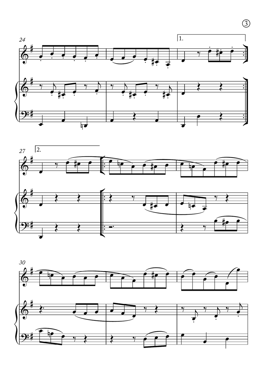 Minuet in G Minuet in G Chamber Music scores gallery preview page 3
