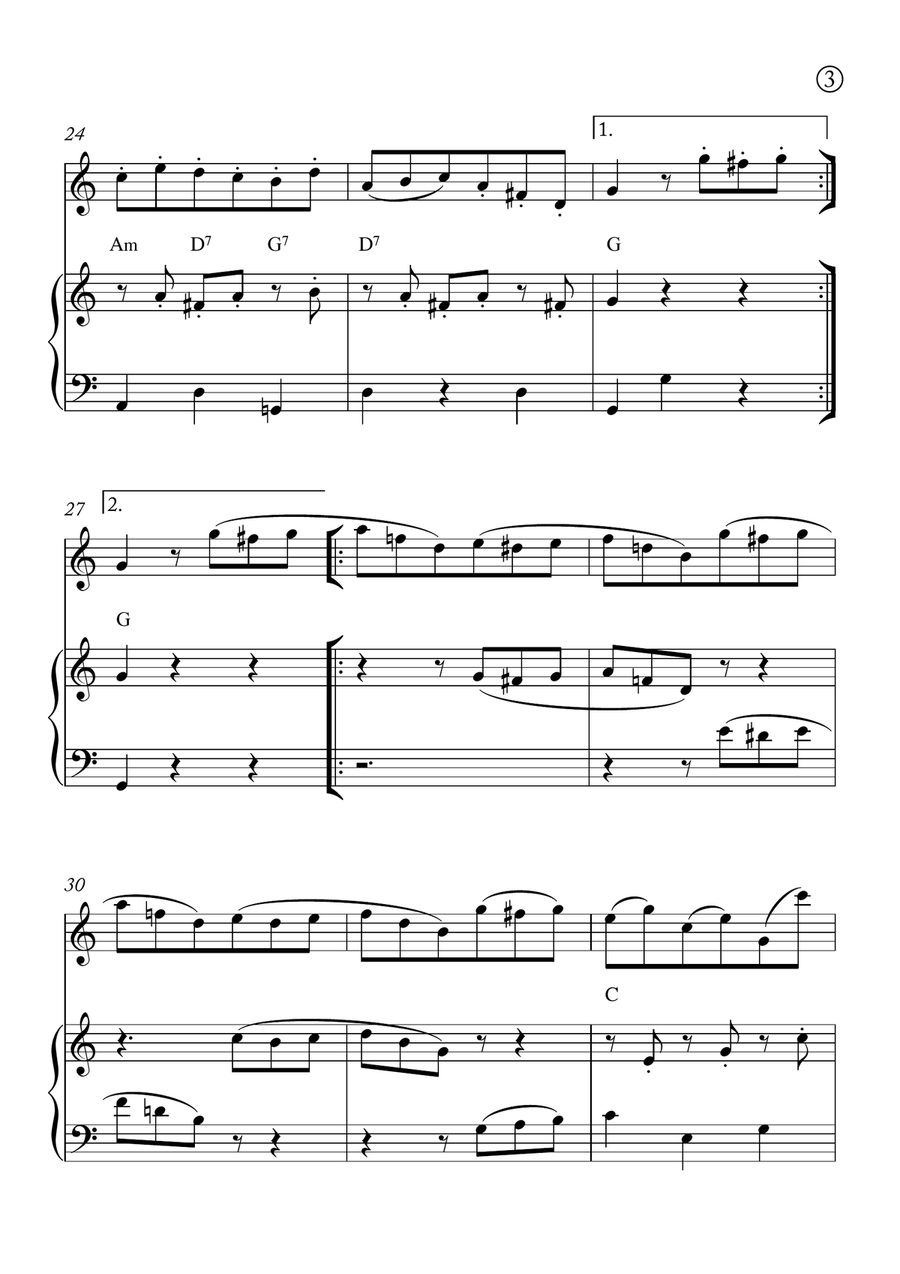 Minuet in G Minuet in G Chamber Music scores gallery preview page 3