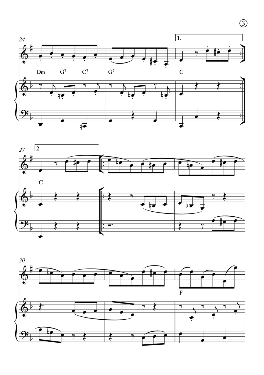 Minuet in G Minuet in G Chamber Music scores gallery preview page 3