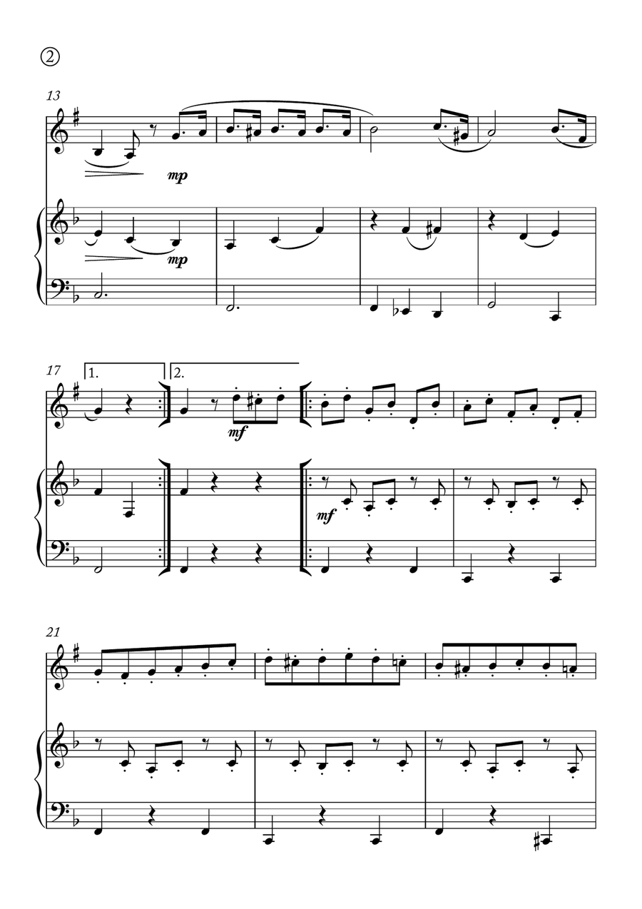Minuet in G Minuet in G Chamber Music scores gallery preview page 2