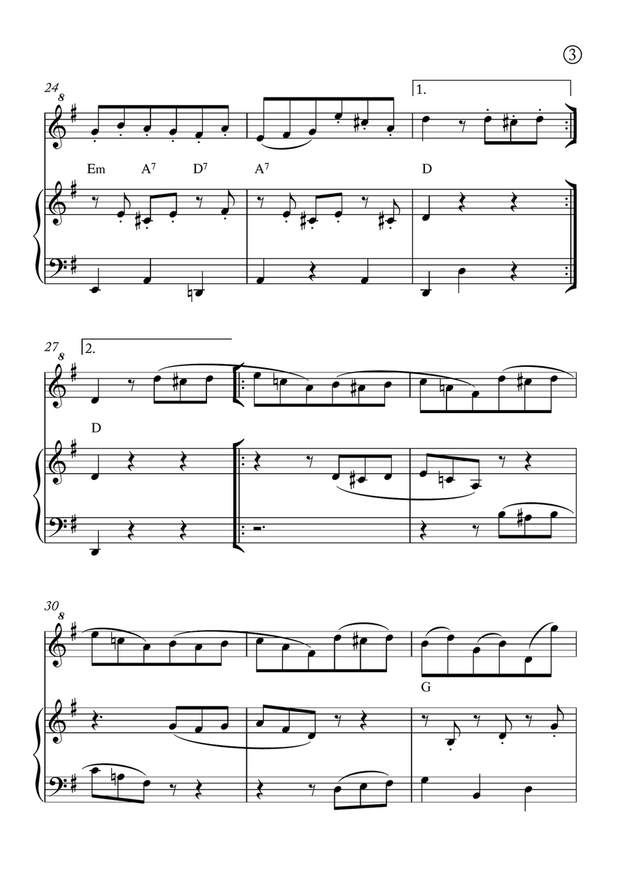 Minuet in G Minuet in G Chamber Music scores gallery preview page 3