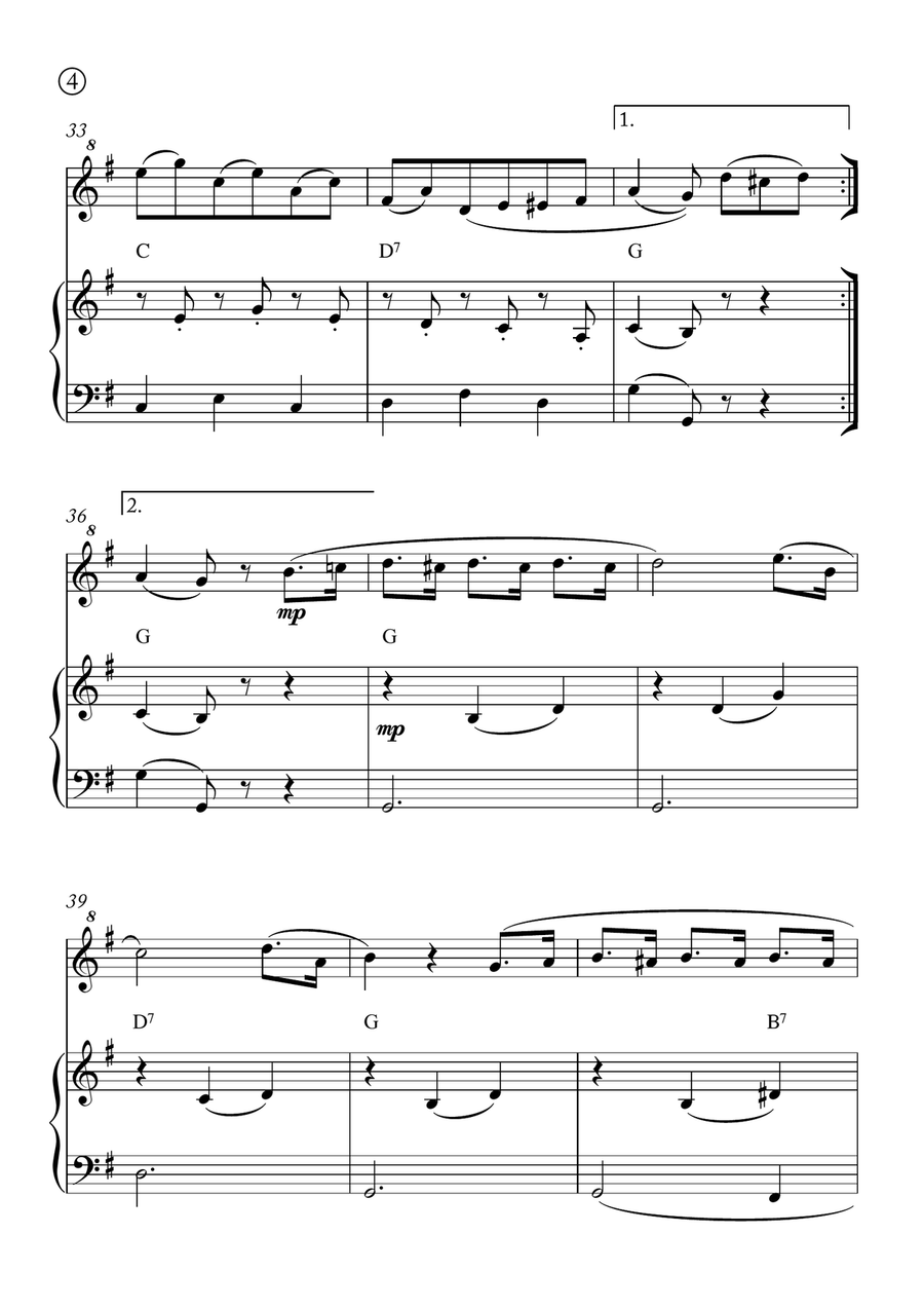Minuet in G Minuet in G Chamber Music scores gallery preview page 4