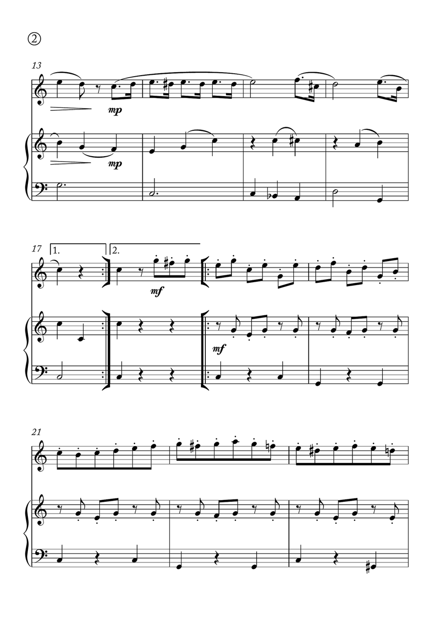 Minuet in G Minuet in G Chamber Music scores gallery preview page 2