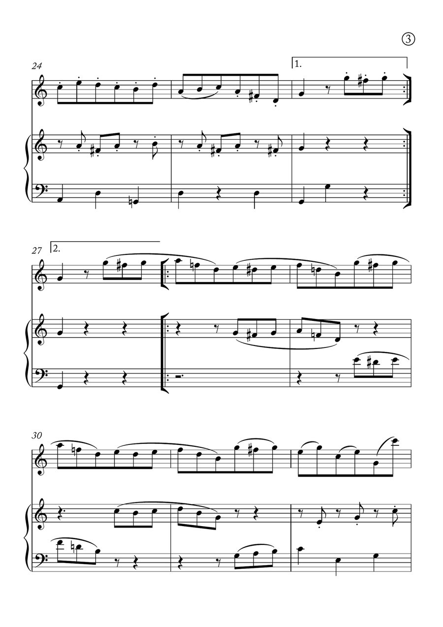 Minuet in G Minuet in G Chamber Music scores gallery preview page 3