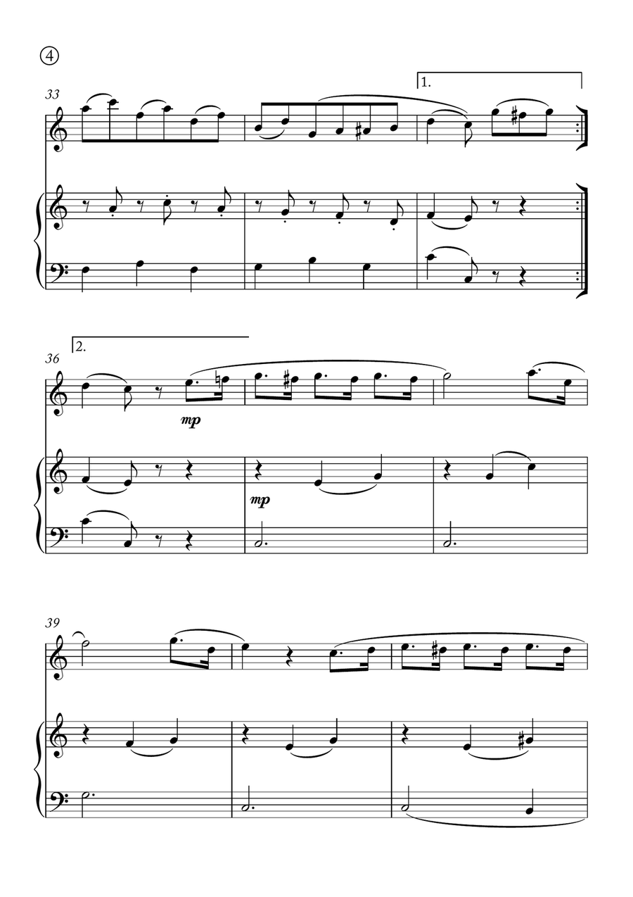 Minuet in G Minuet in G Chamber Music scores gallery preview page 4