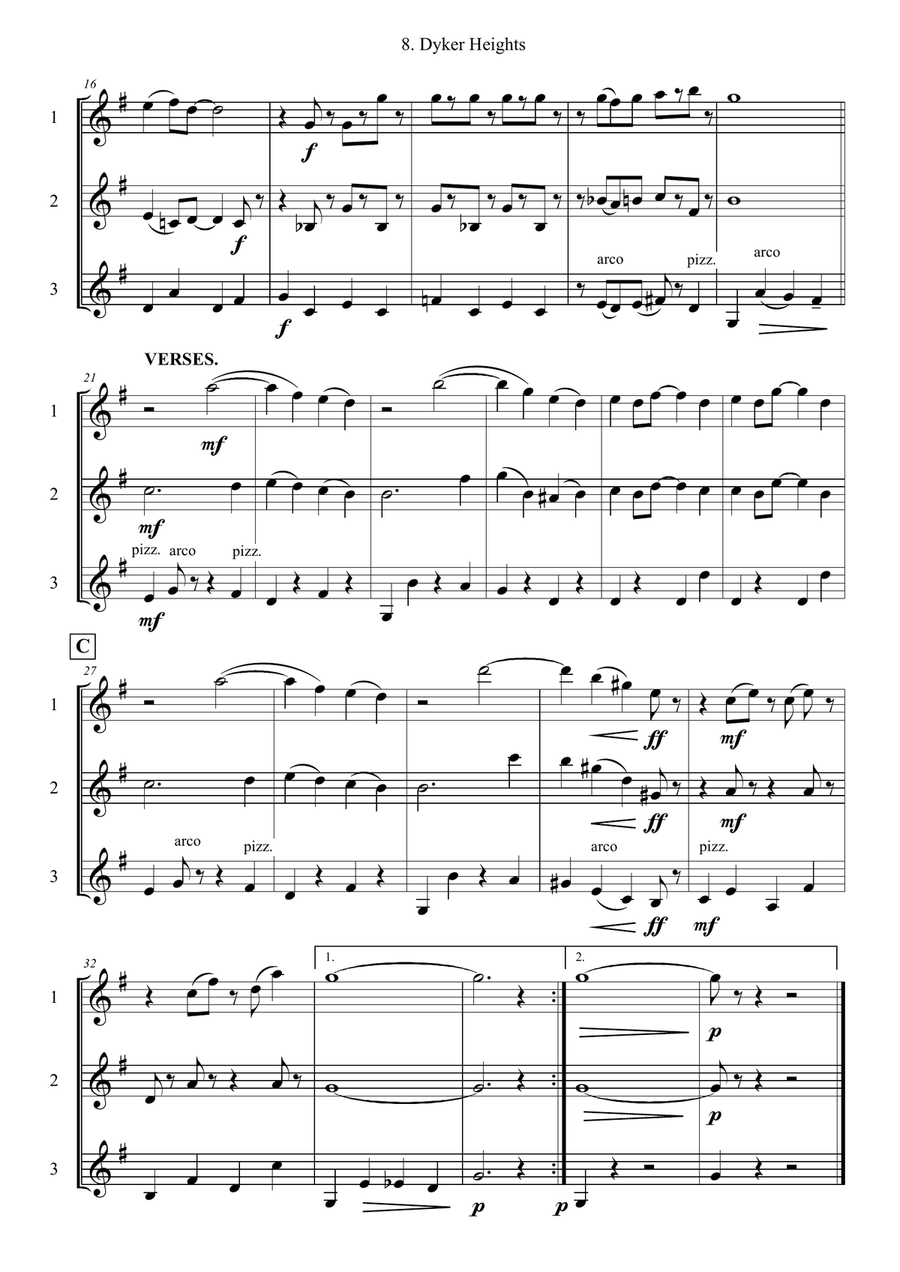 Dyker Heights Dyker Heights String Trio scores gallery preview page 2