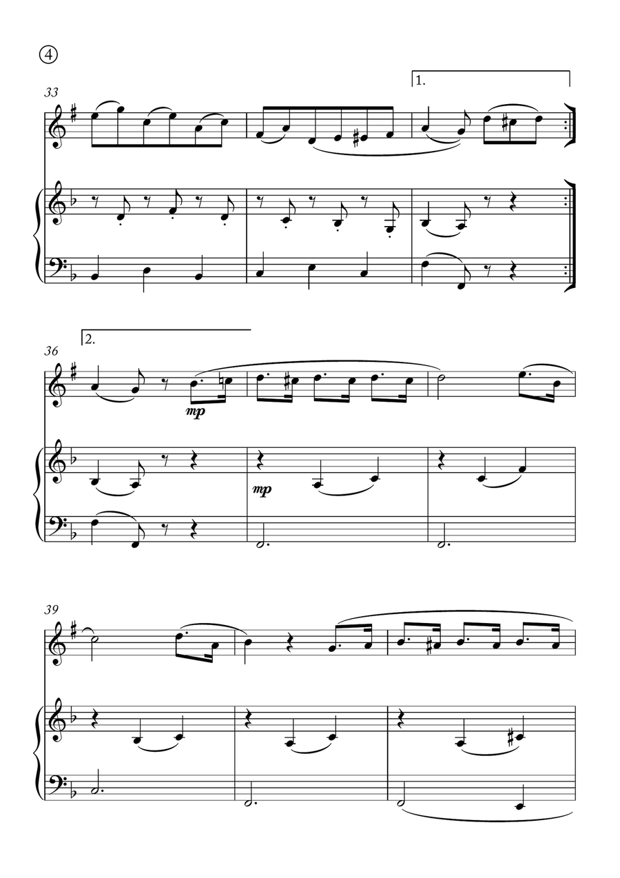 Minuet in G Minuet in G Chamber Music scores gallery preview page 4