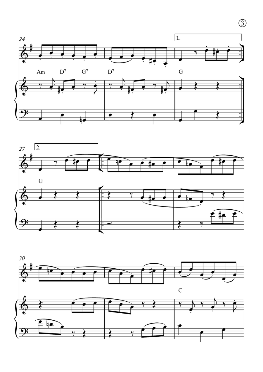 Minuet in G Minuet in G Chamber Music scores gallery preview page 3