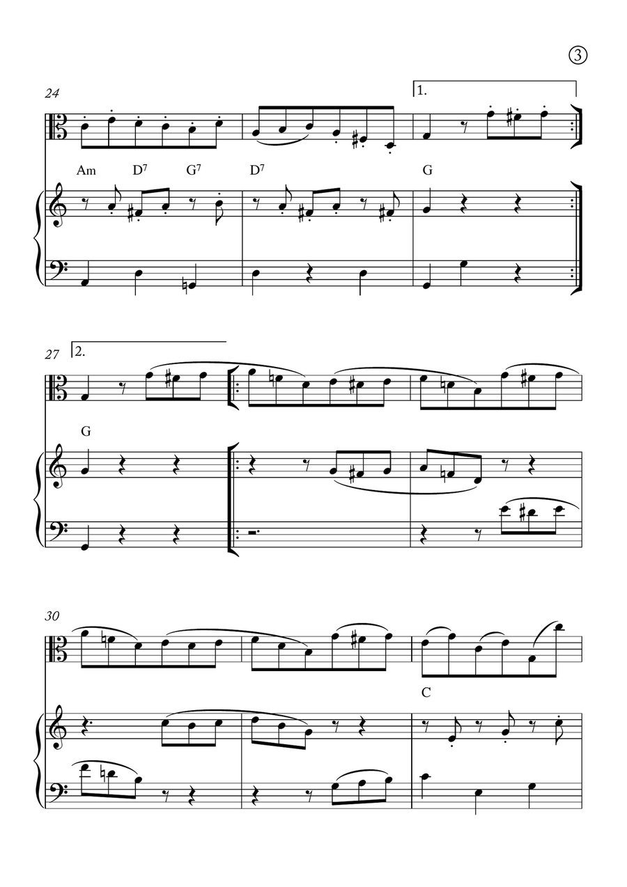 Minuet in G Minuet in G Chamber Music scores gallery preview page 3